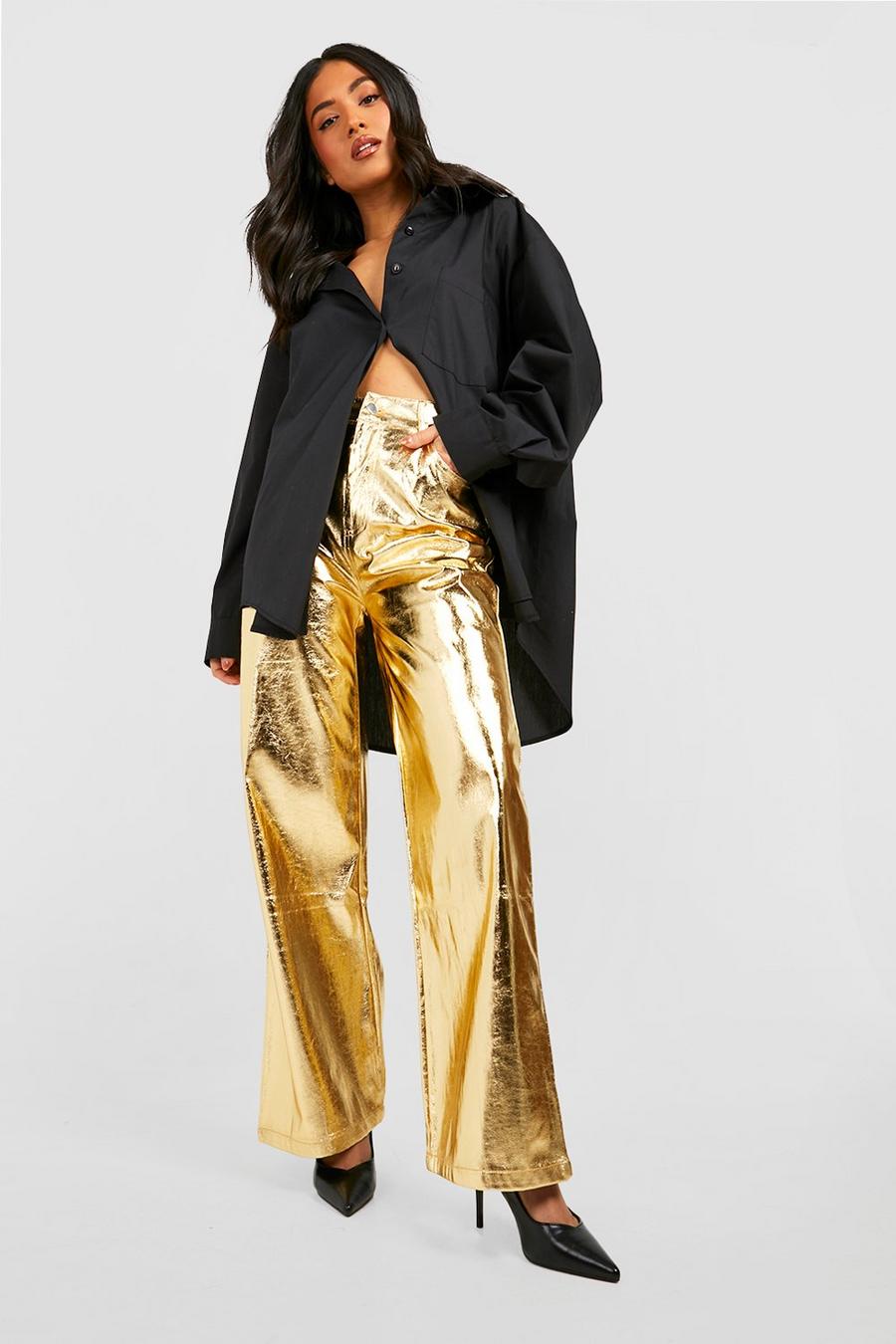 Palazzo Pants for Women Golden Bright Silk Wide Leg Pants Spring Fashion  High Waist Loose Sequins Trousers : : Clothing, Shoes & Accessories