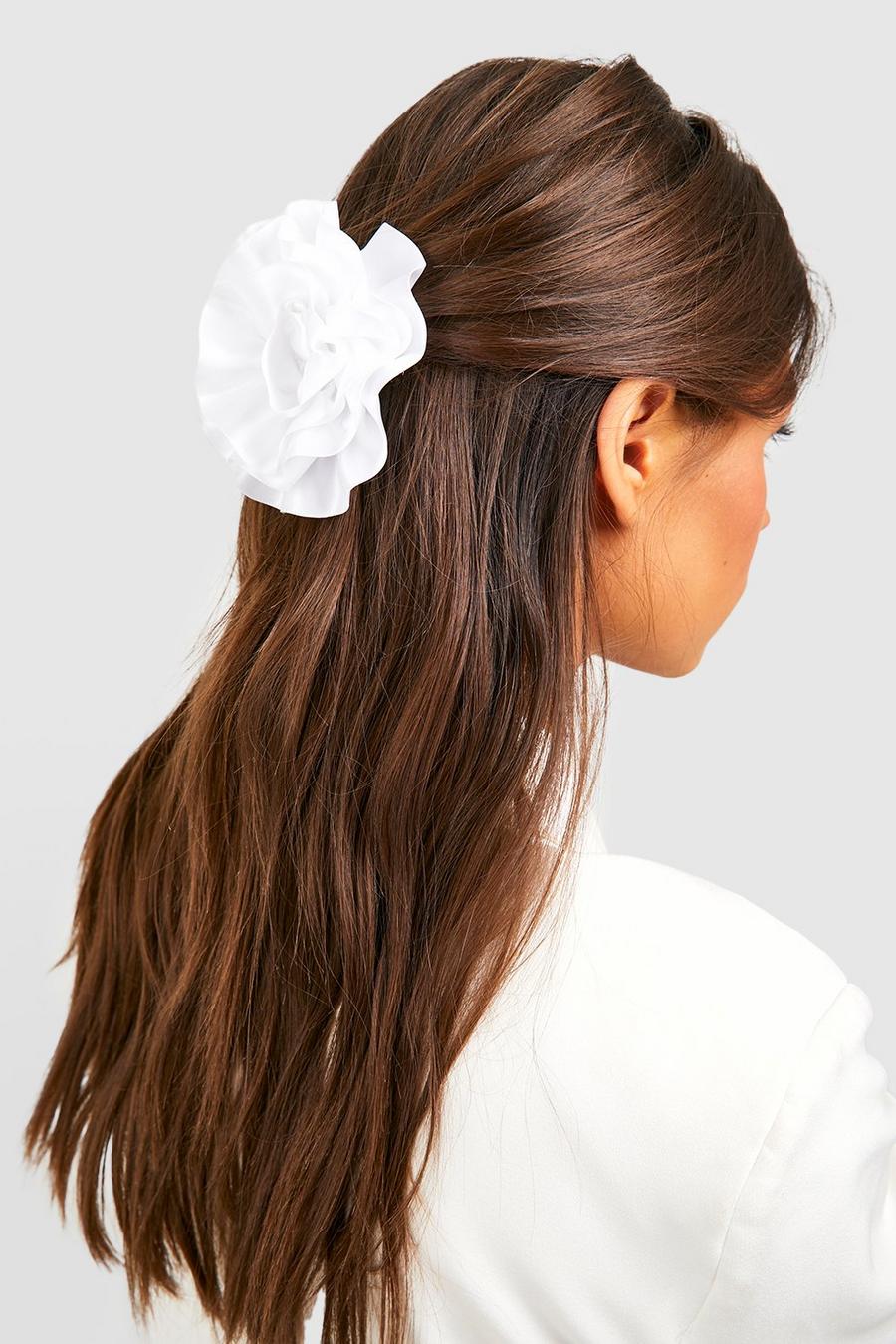 Cream white Rose Shape Hair Clip 