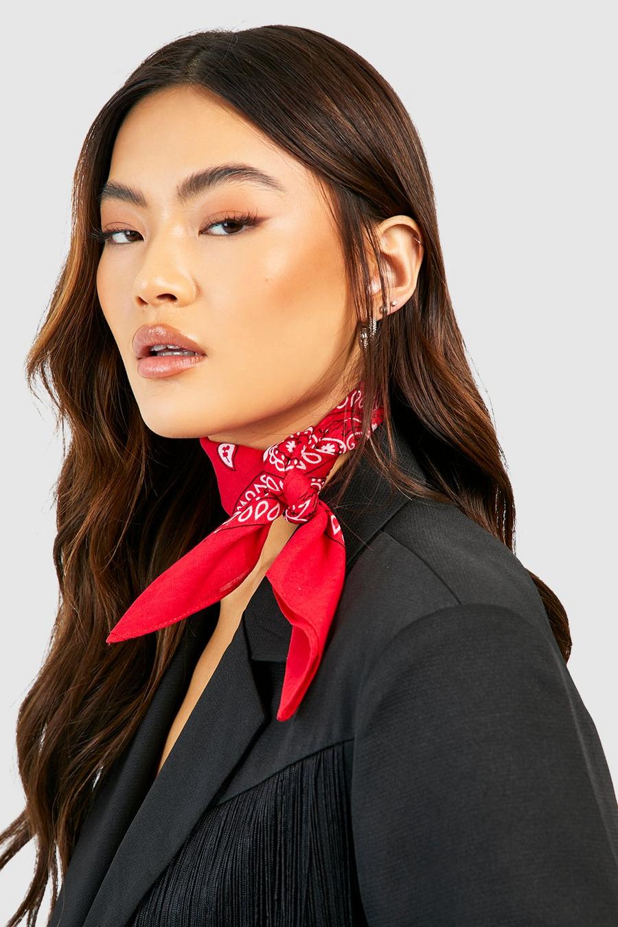 Red Paisley Neck Tie Scarf image number 1