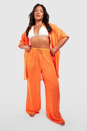 Orange Grande taille - Pantalon de plage