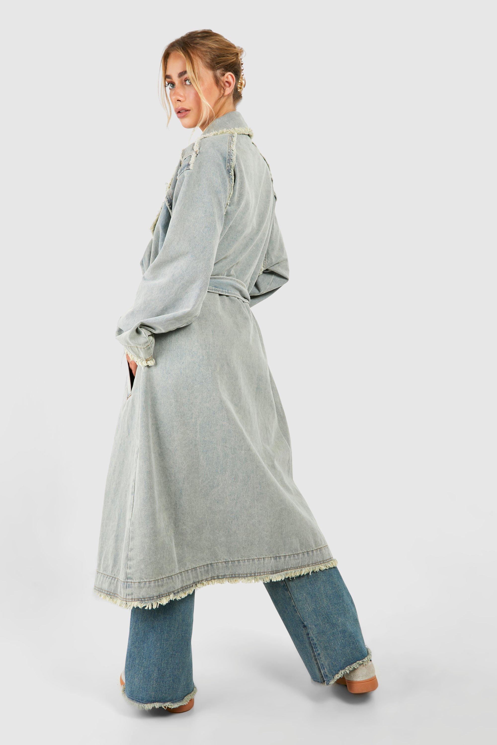 Long denim duster clearance coat