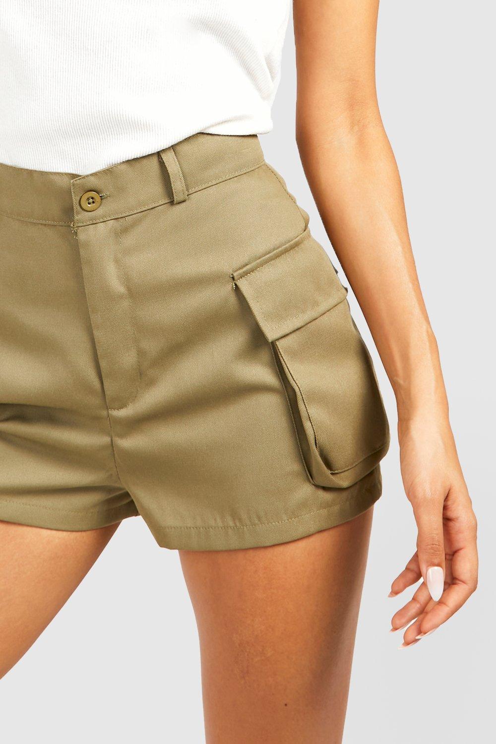 High waisted hot sale cargo shorts