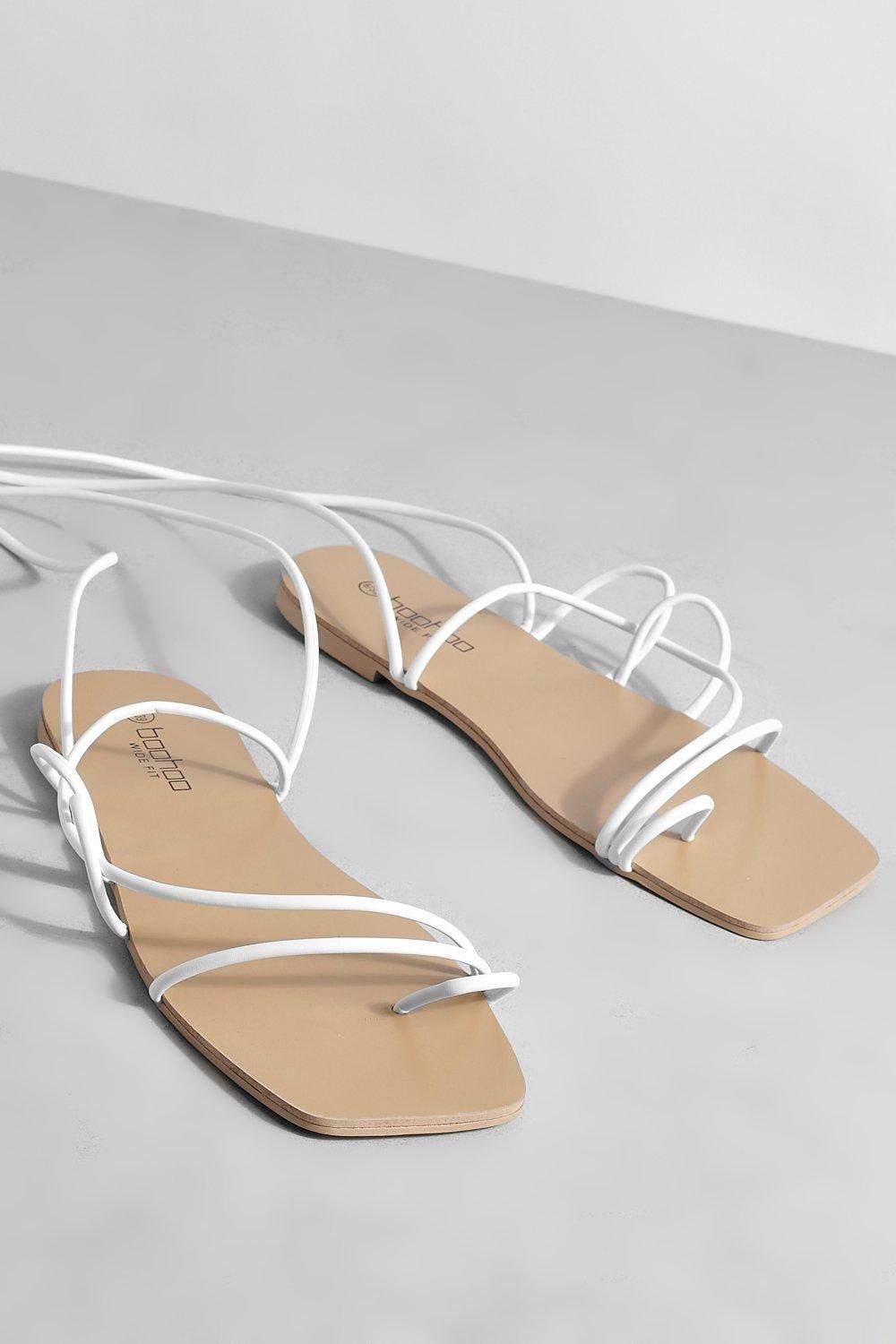 Boohoo best sale white sandals