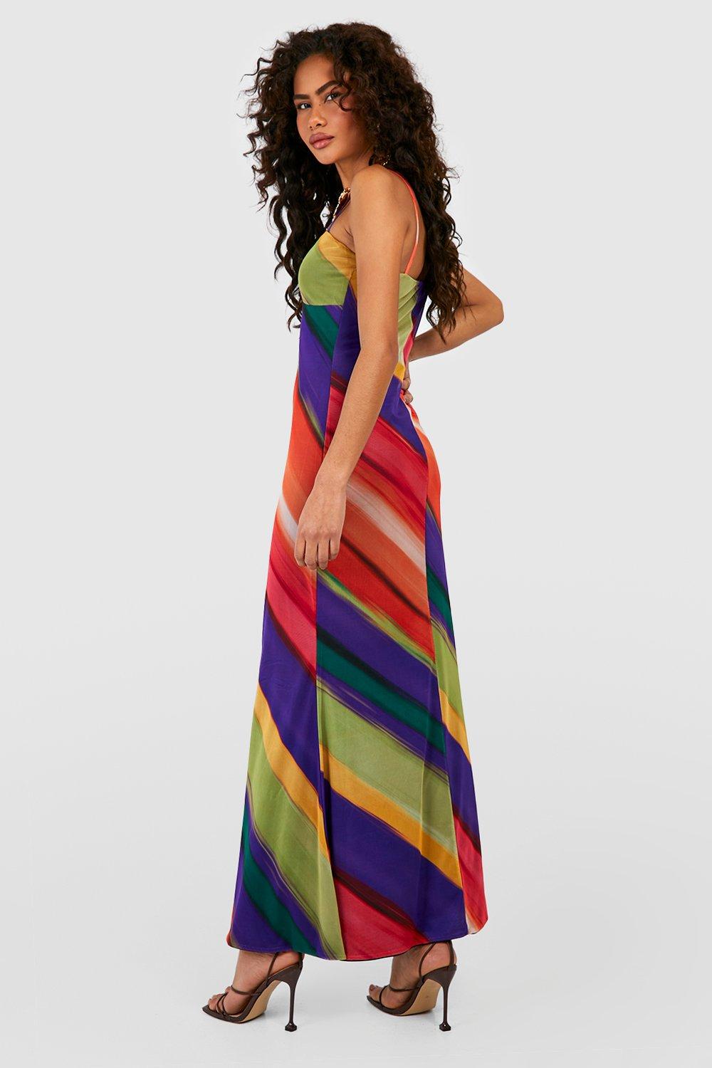 Multi coloured sale dress boohoo