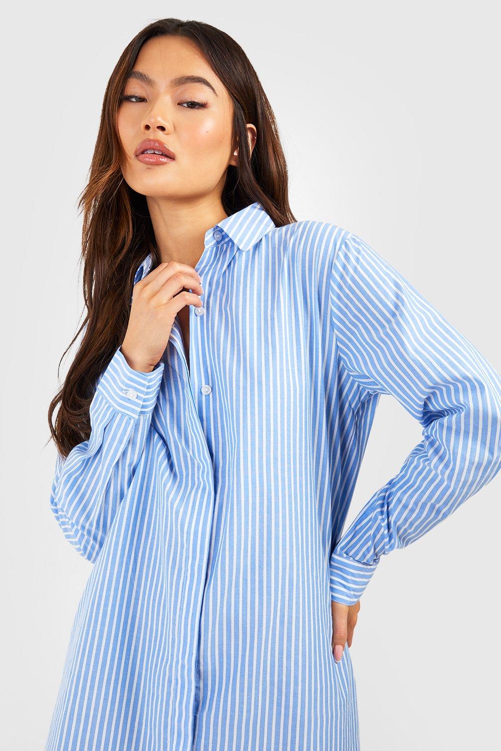 Chemise bleue best sale rayée femme