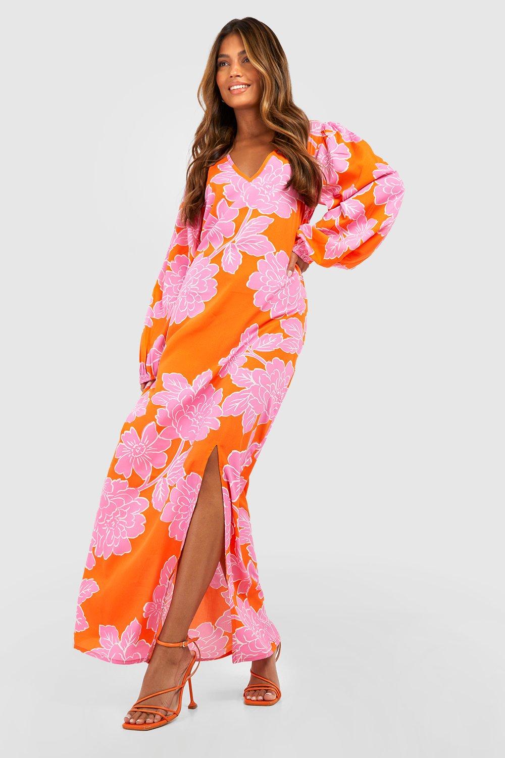 Maxi jurk v 2025 hals