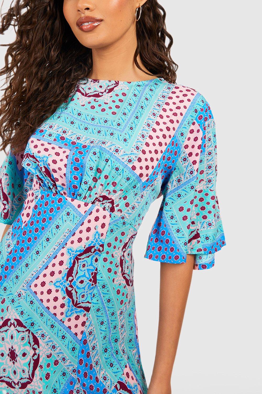 Boohoo scarf outlet print dress