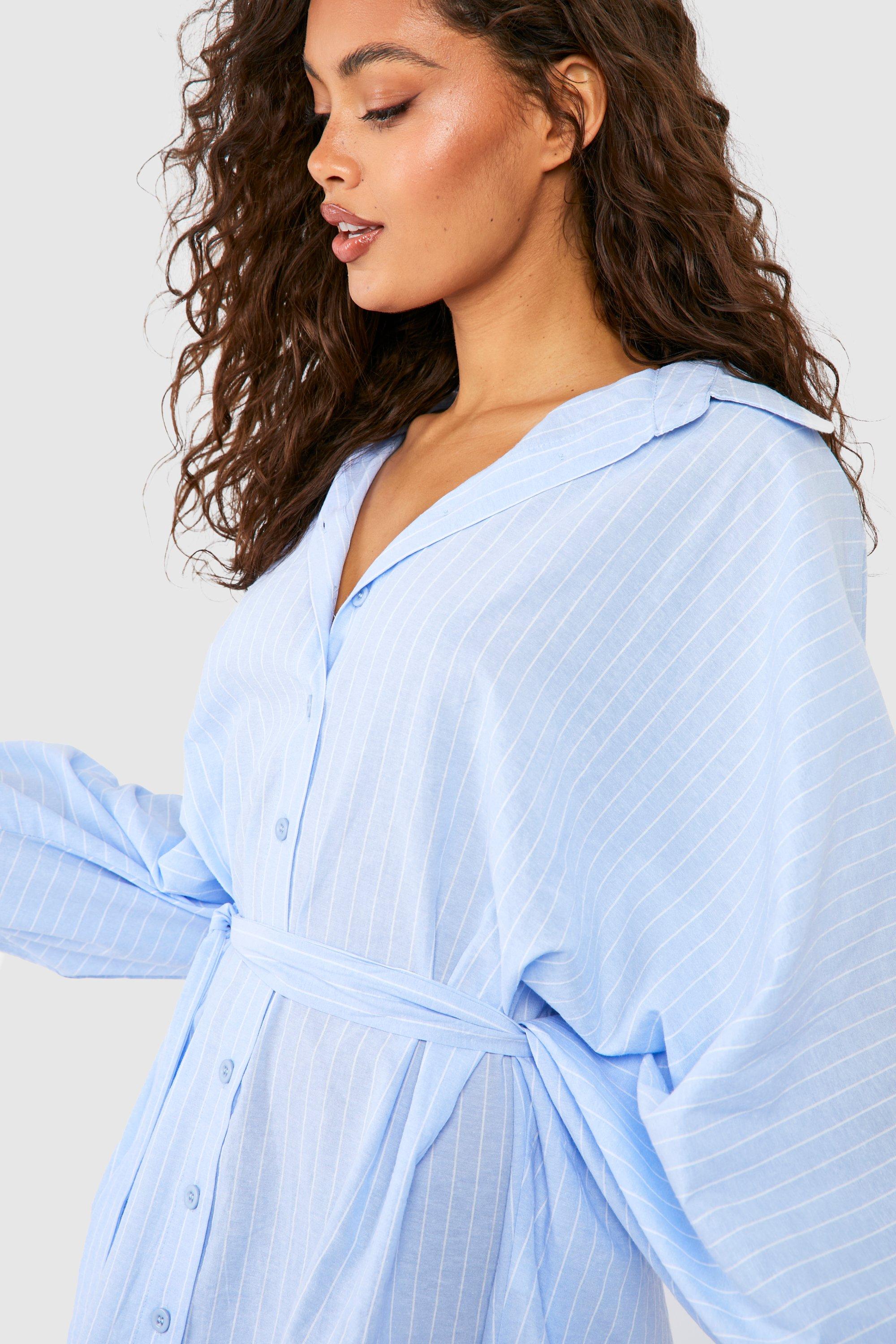 Robe chemise oversize rayures boohoo