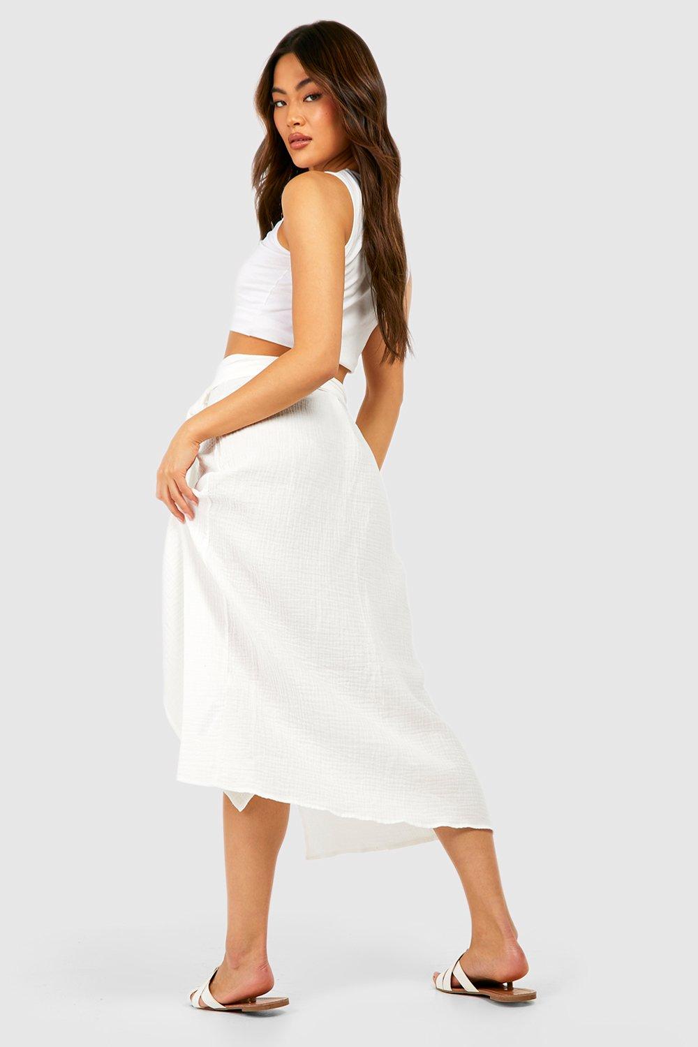 White midi 2025 skirt au