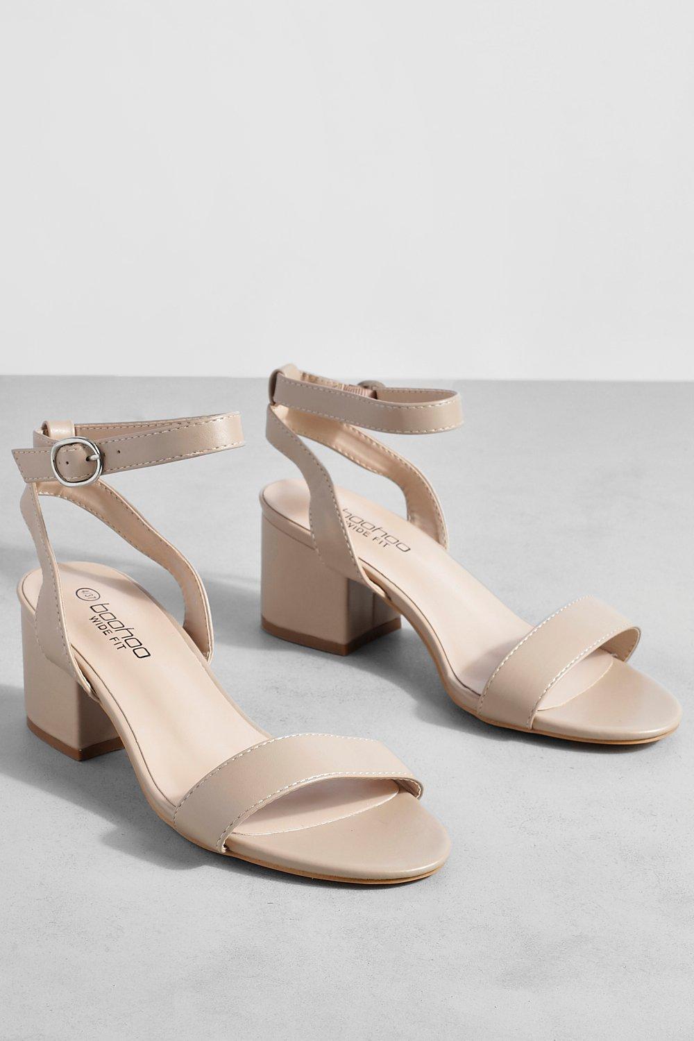 Nude wide fit outlet heeled sandals