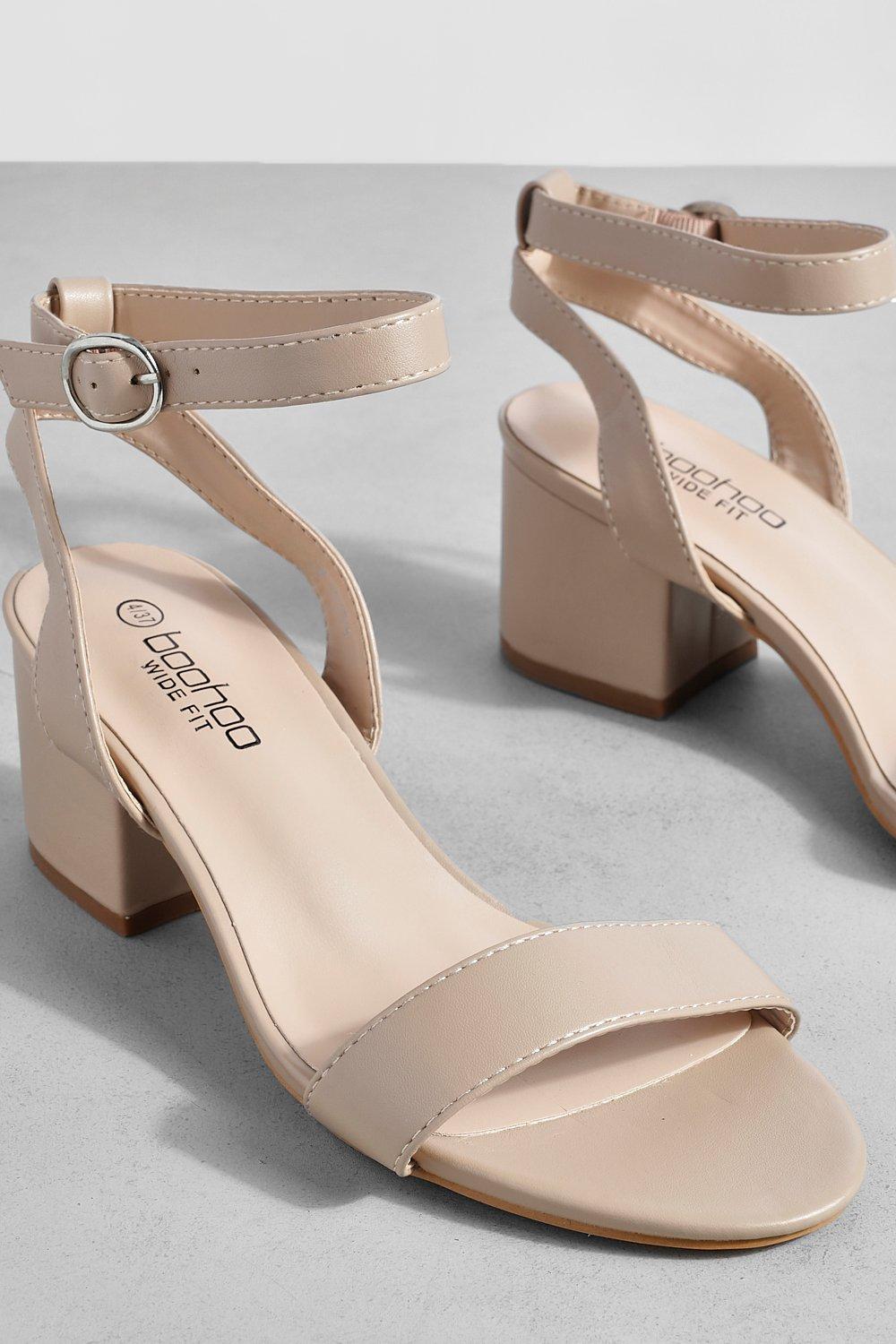 Nude block heel wide hot sale fit