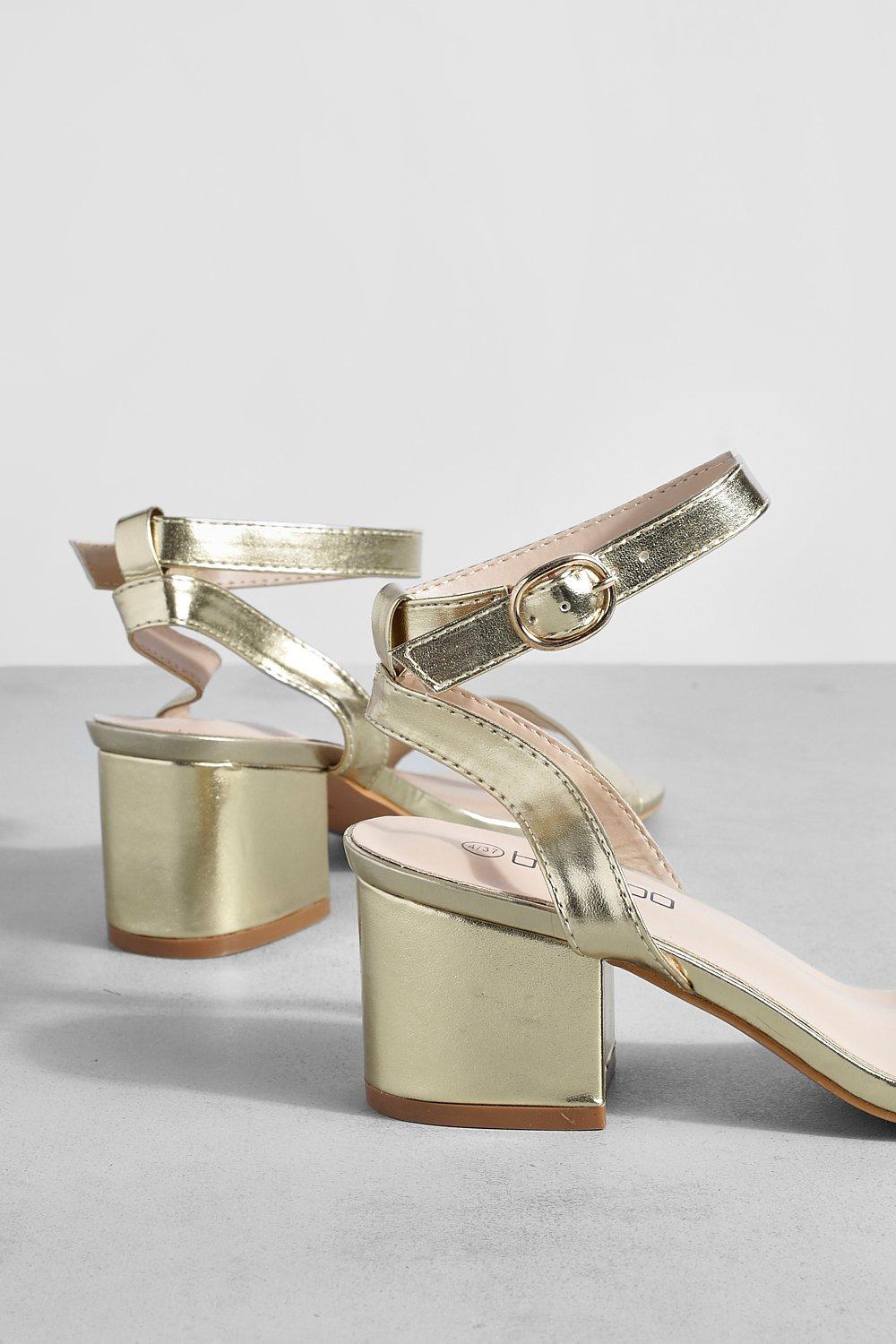 Gold metallic barely hot sale there sandals