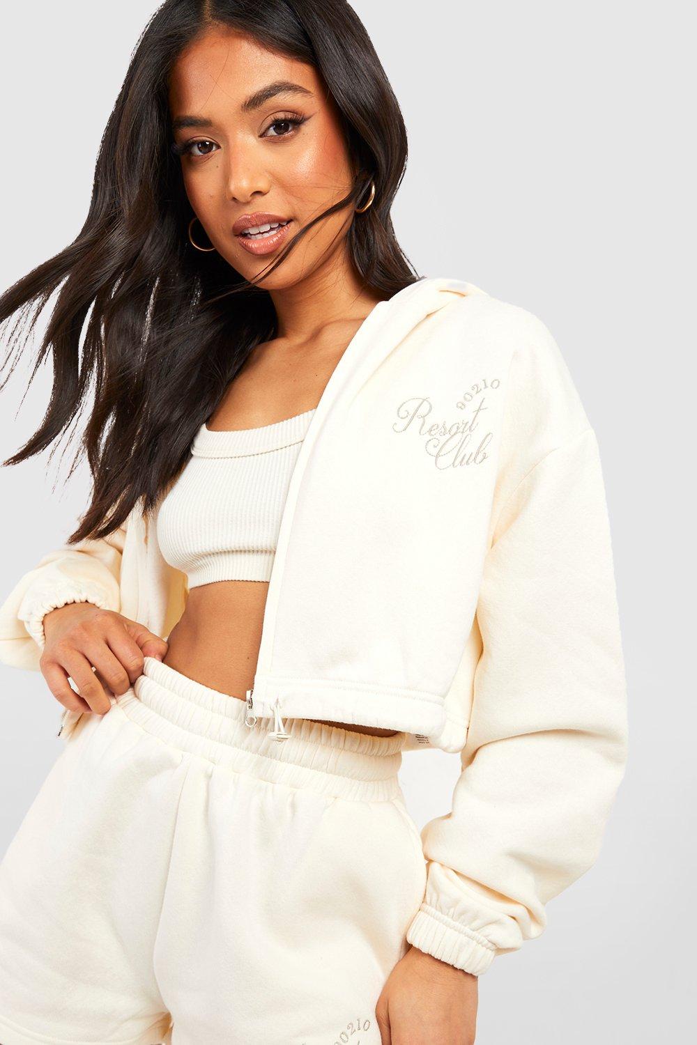 Cropped zip up tracksuit hotsell