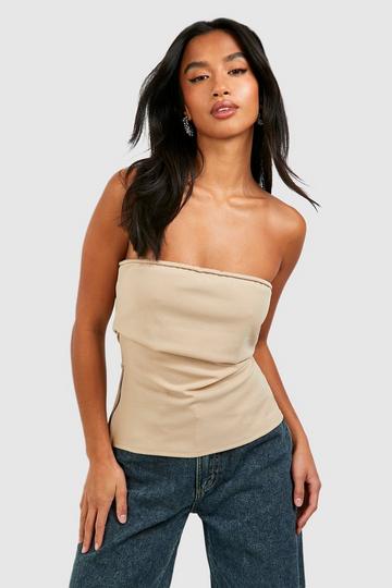 Petite Bandeau Top Met Zijrits stone