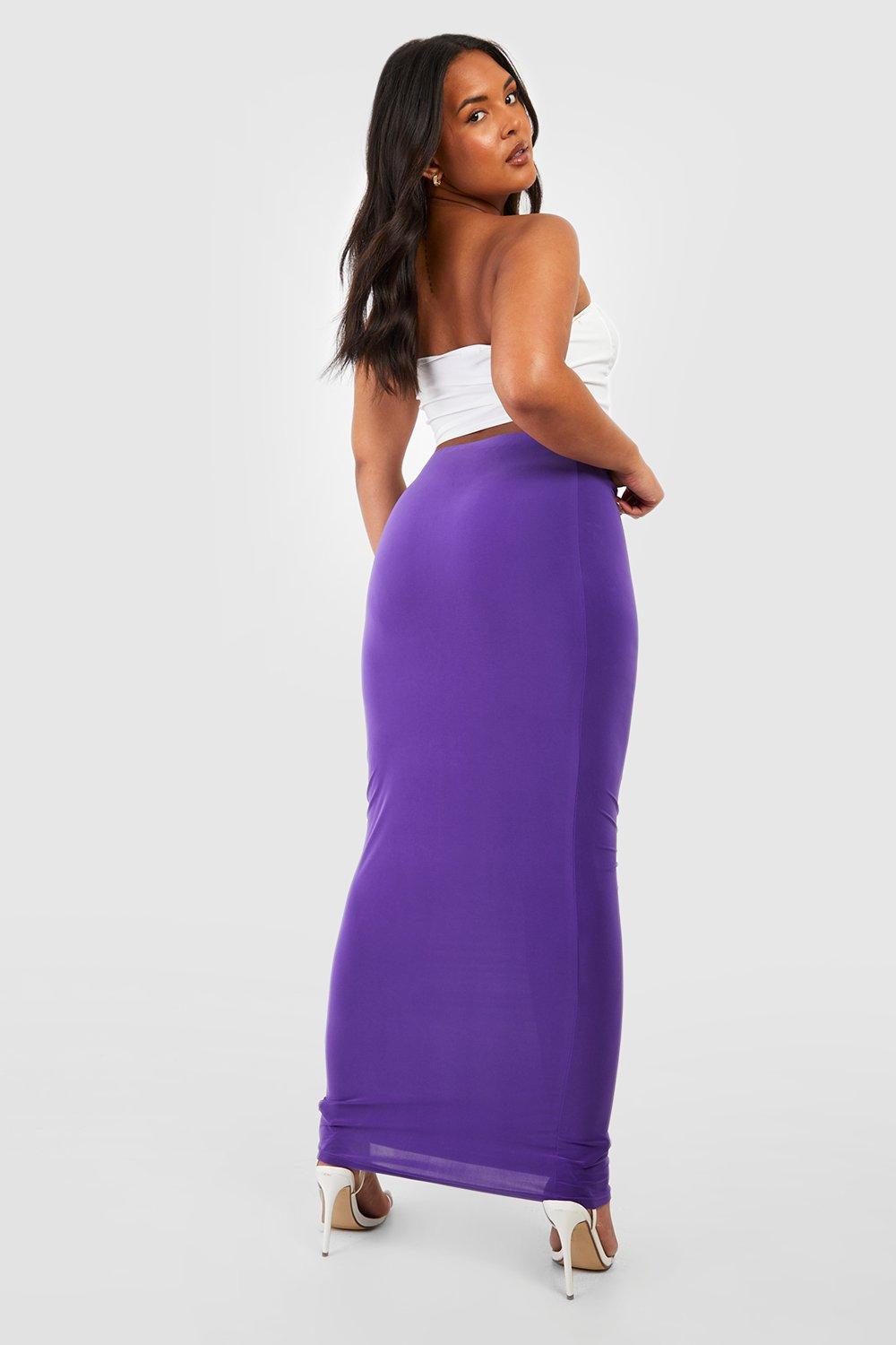 Plus size on sale purple maxi skirt