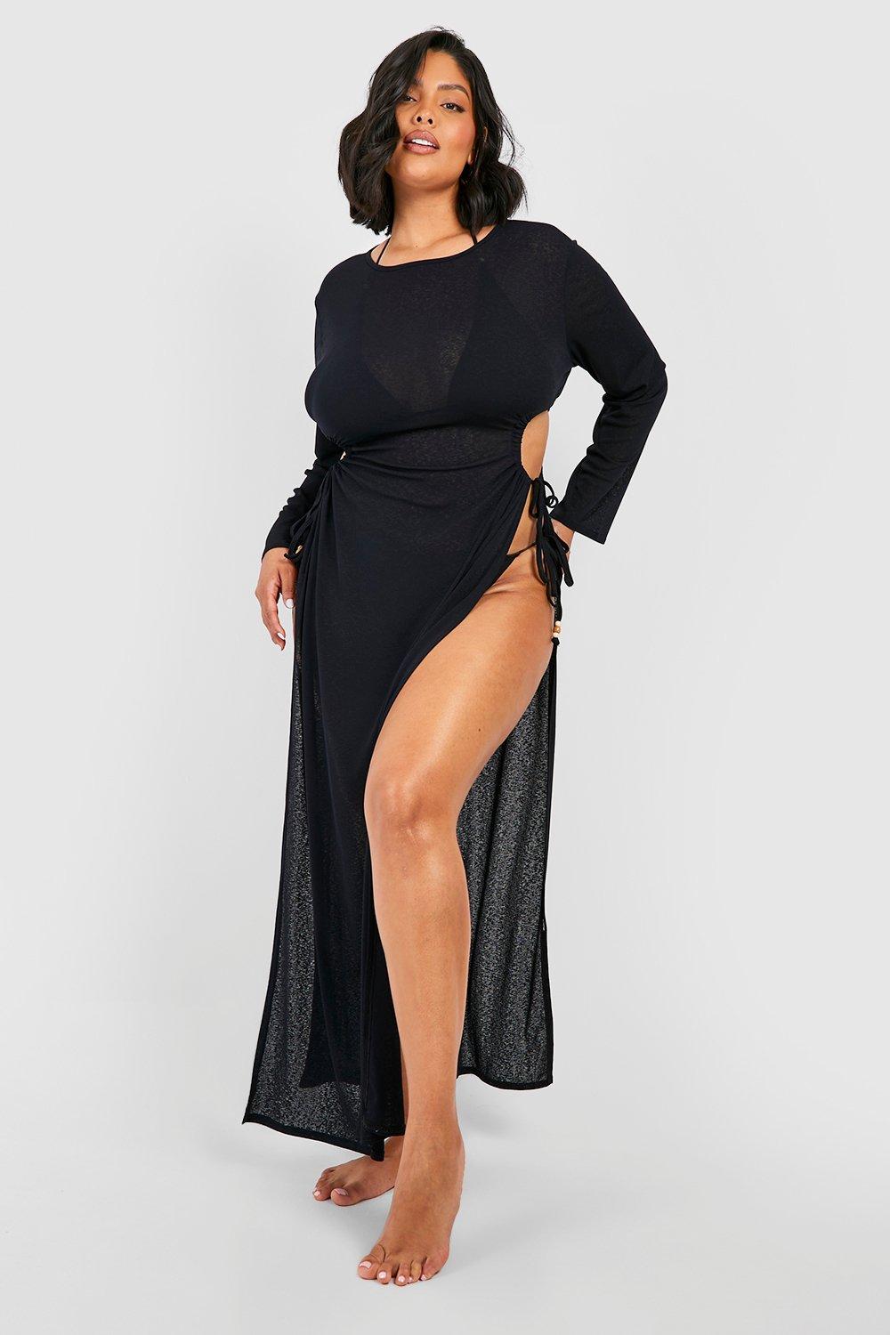 Plus Size Double Split Maxi Dress