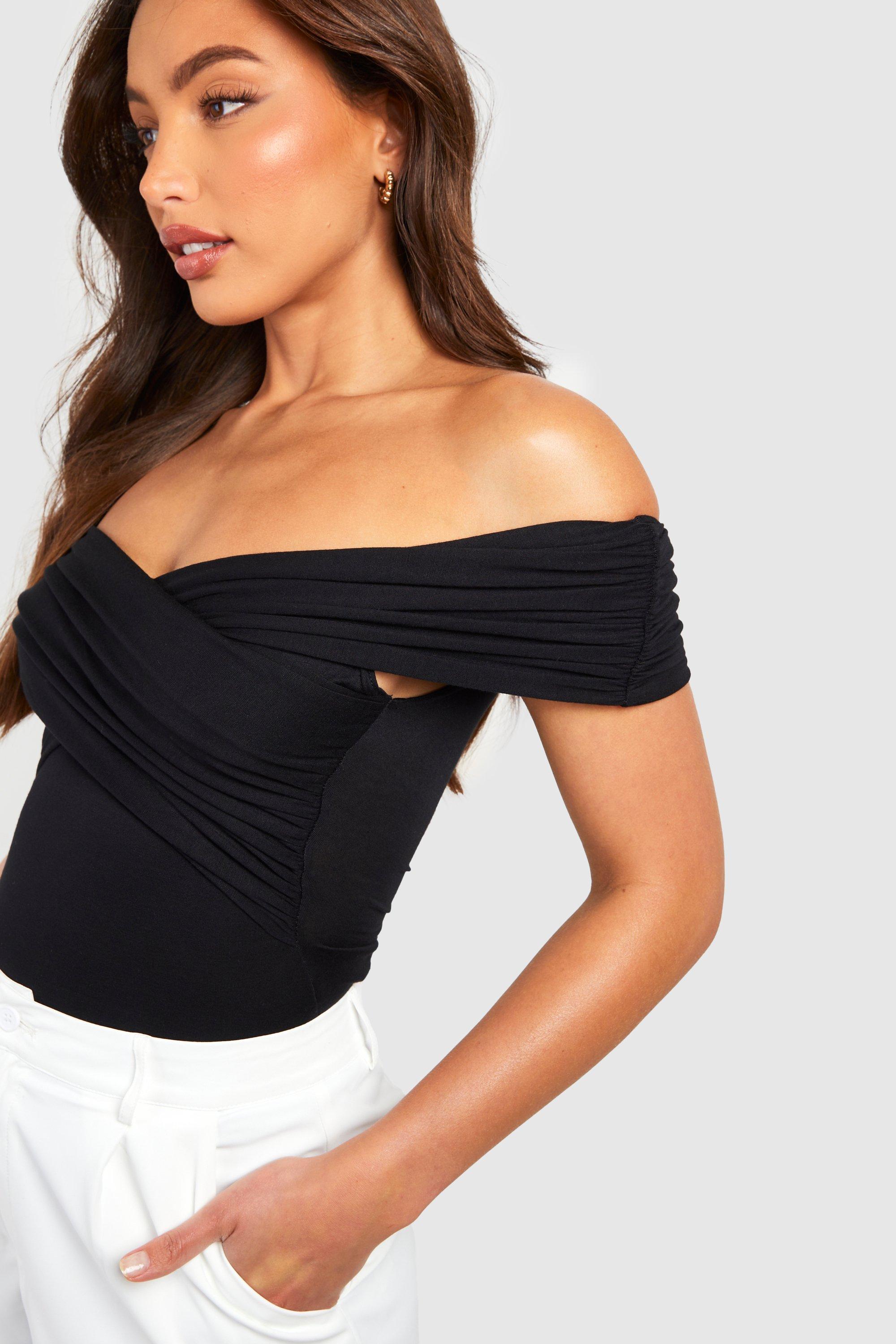 Tall Off The Shoulder Ruched Detail Bodysuit