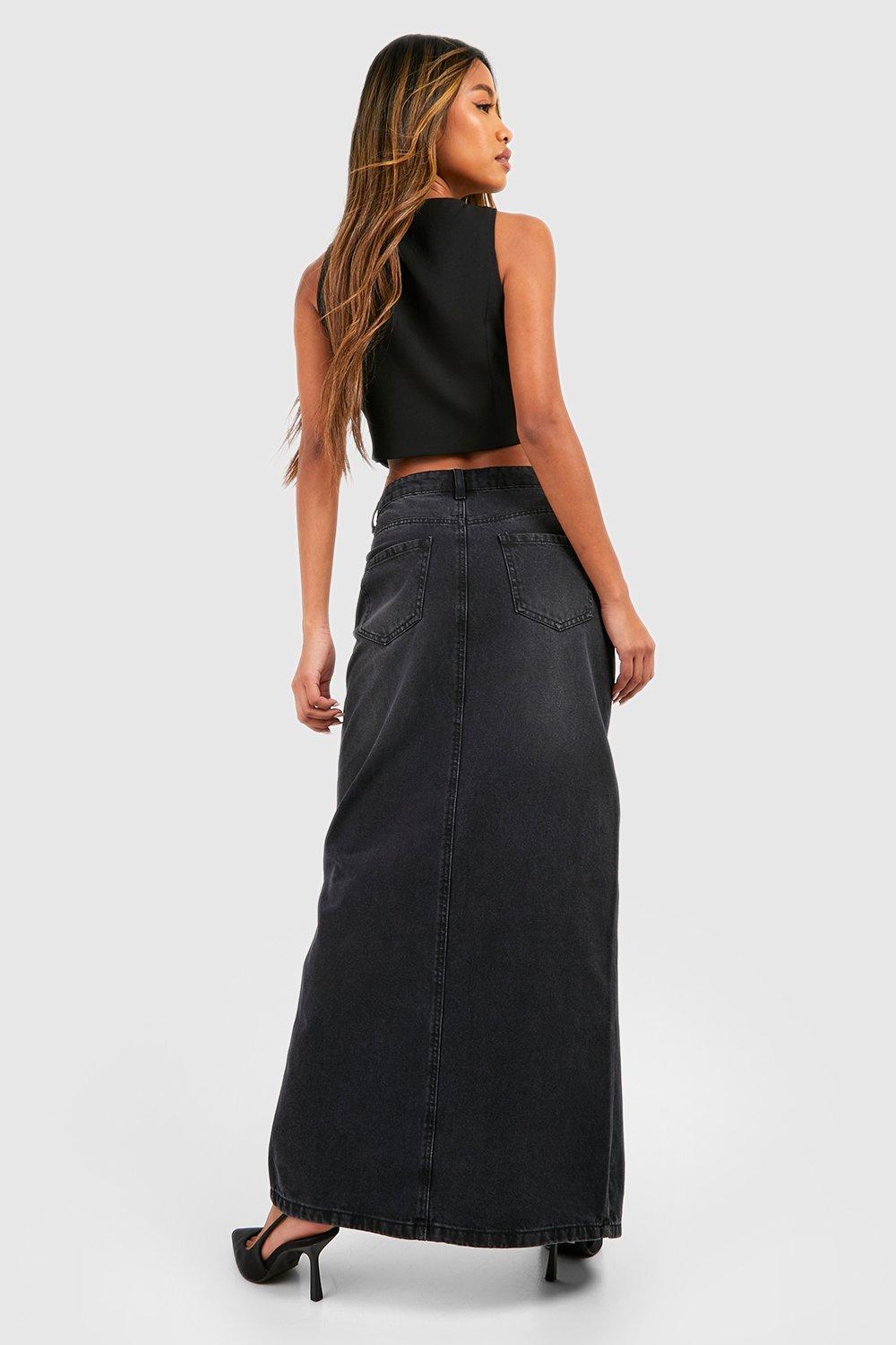 Black skirt hot sale jeans