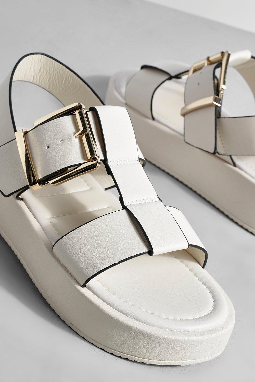 Platform on sale sandals boohoo