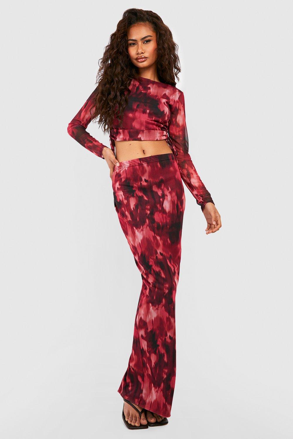 Maroon skirt maxi hotsell