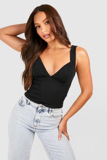 Black Tall Corset Top