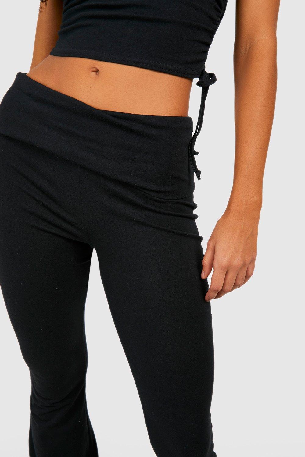 High Rise Rib Foldover Waistband Knit Jogger Studio Pant – the