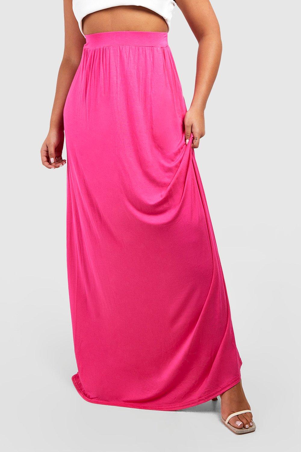 Hot pink shop knit maxi skirt