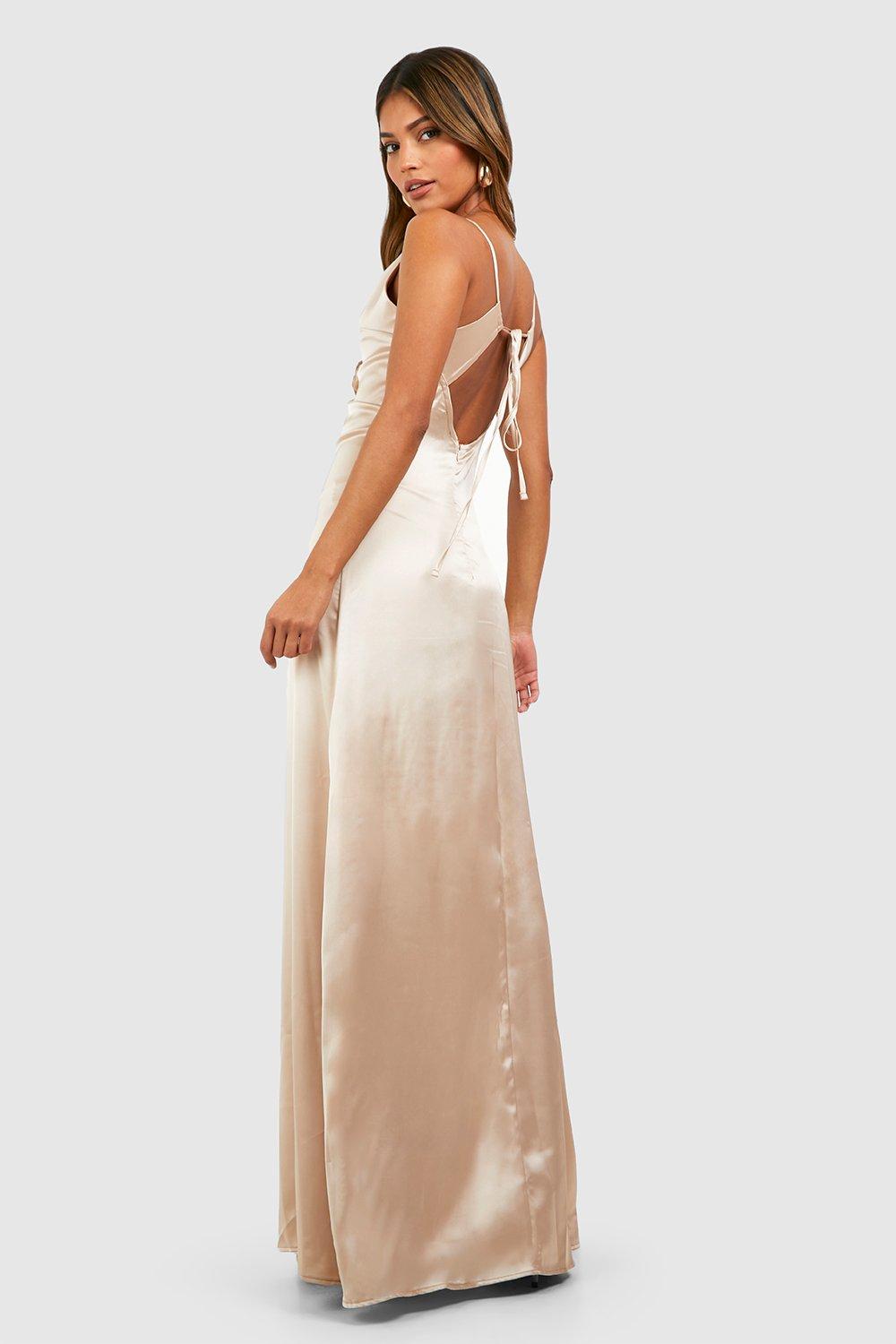 Champagne maxi 2024 dress uk