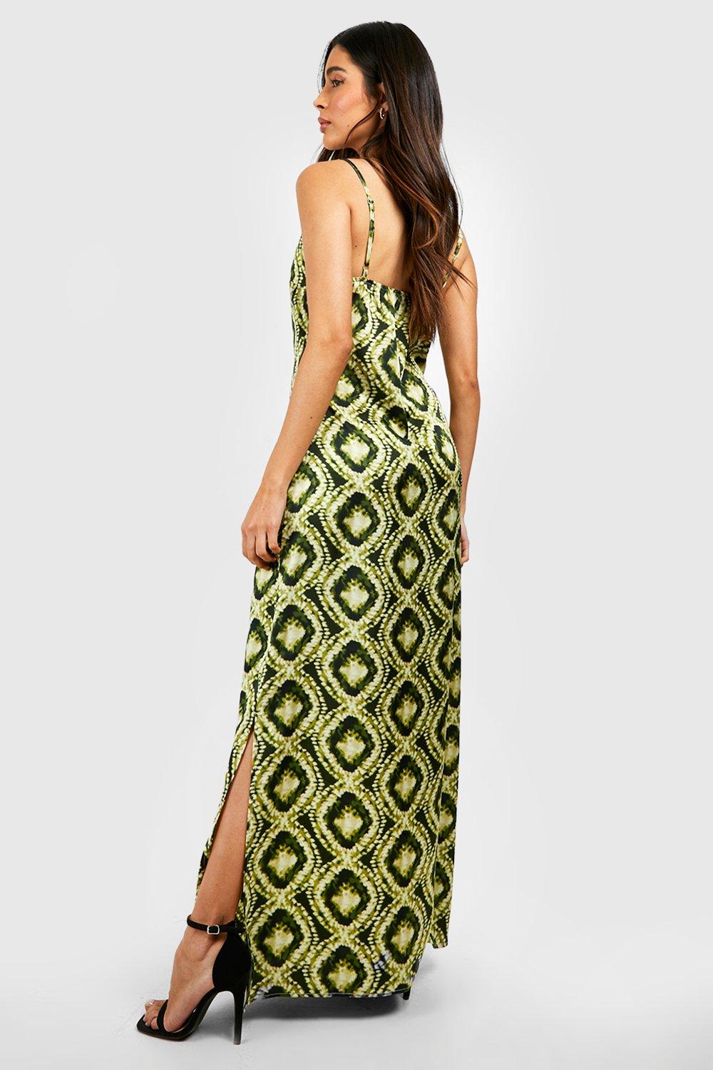 Green tie dye maxi hot sale dress