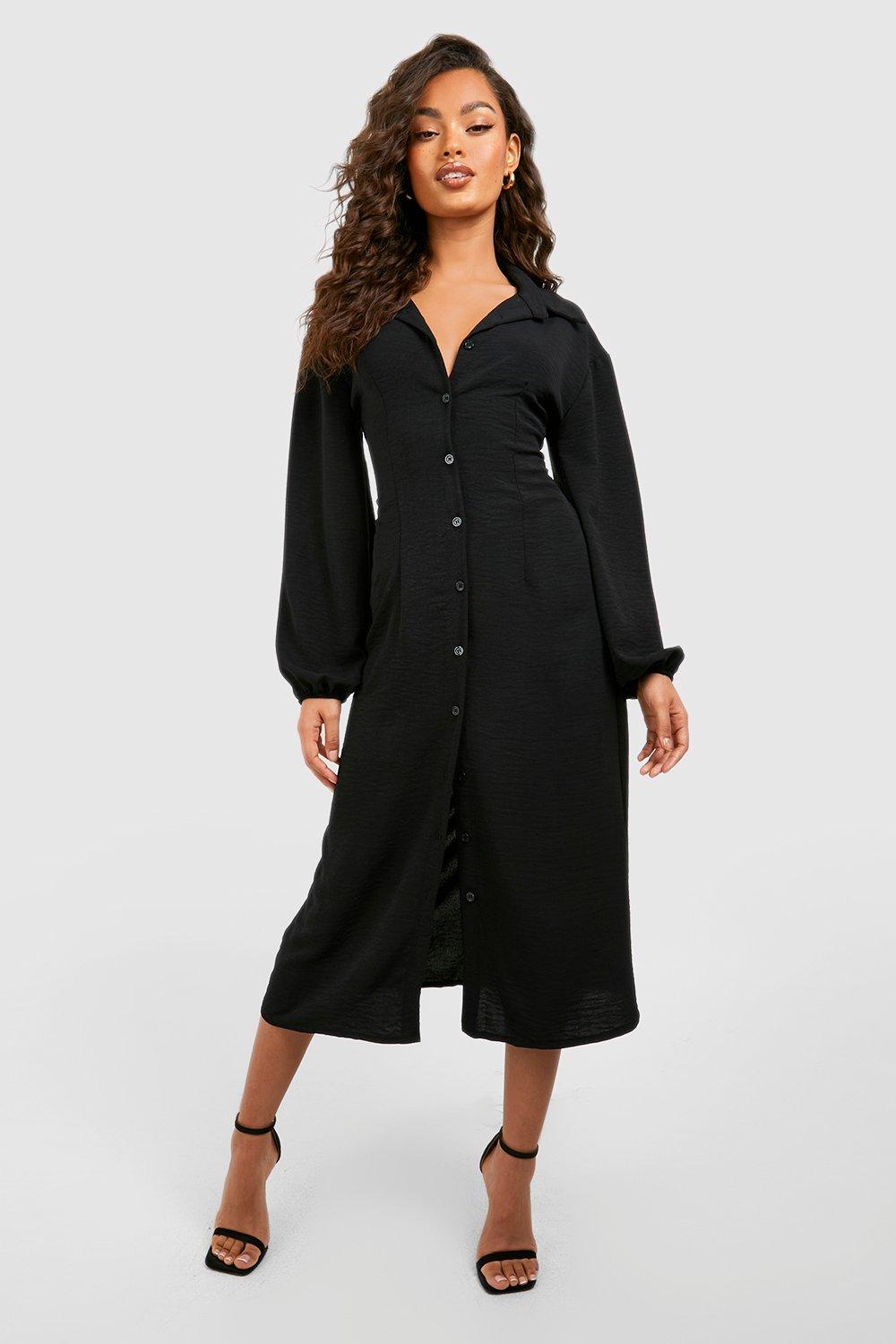 Boohoo maxi clearance shirt dress