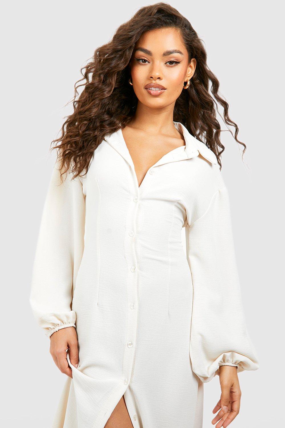 Boohoo maxi shirt dress sales