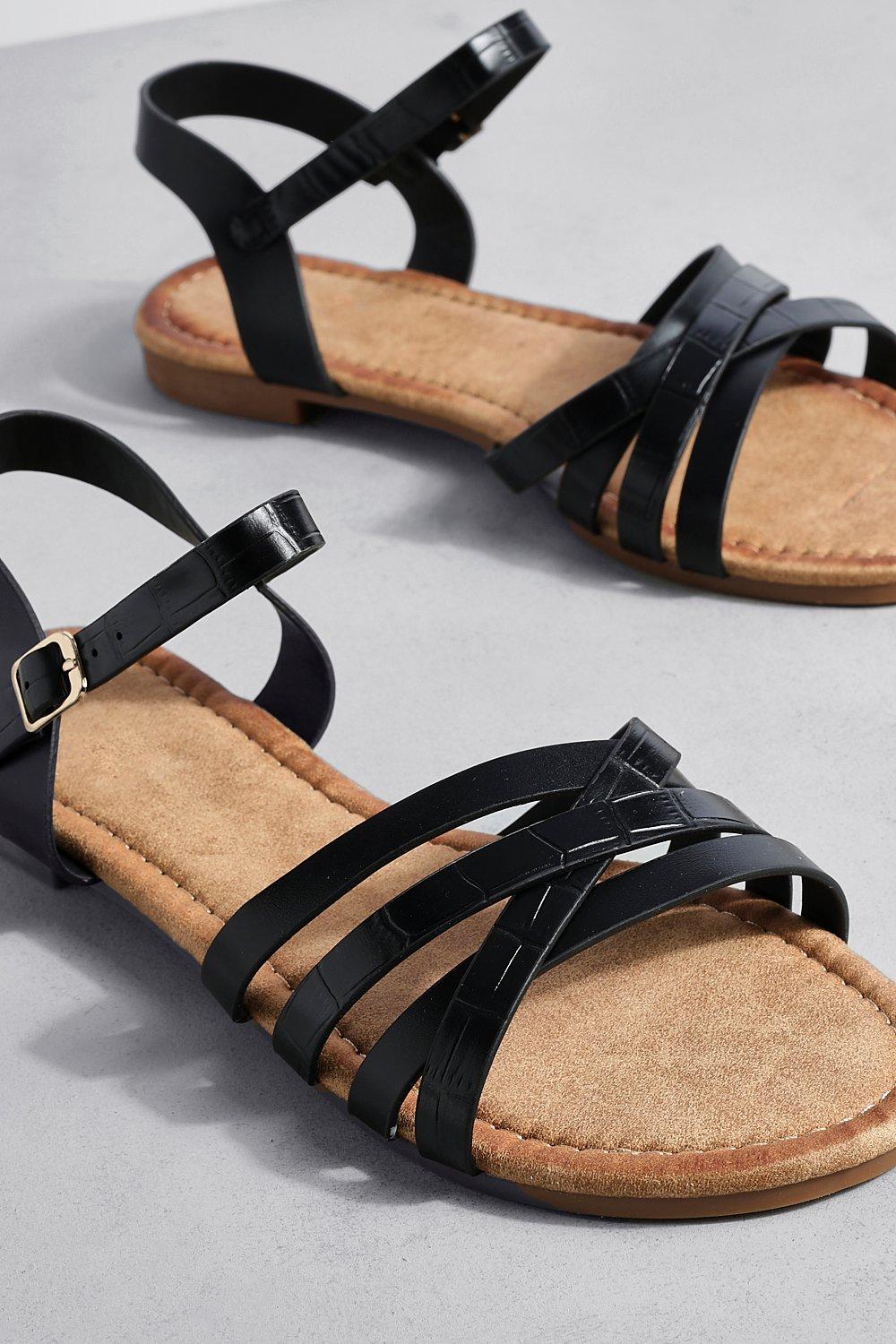 Sandals with 2024 crossover straps