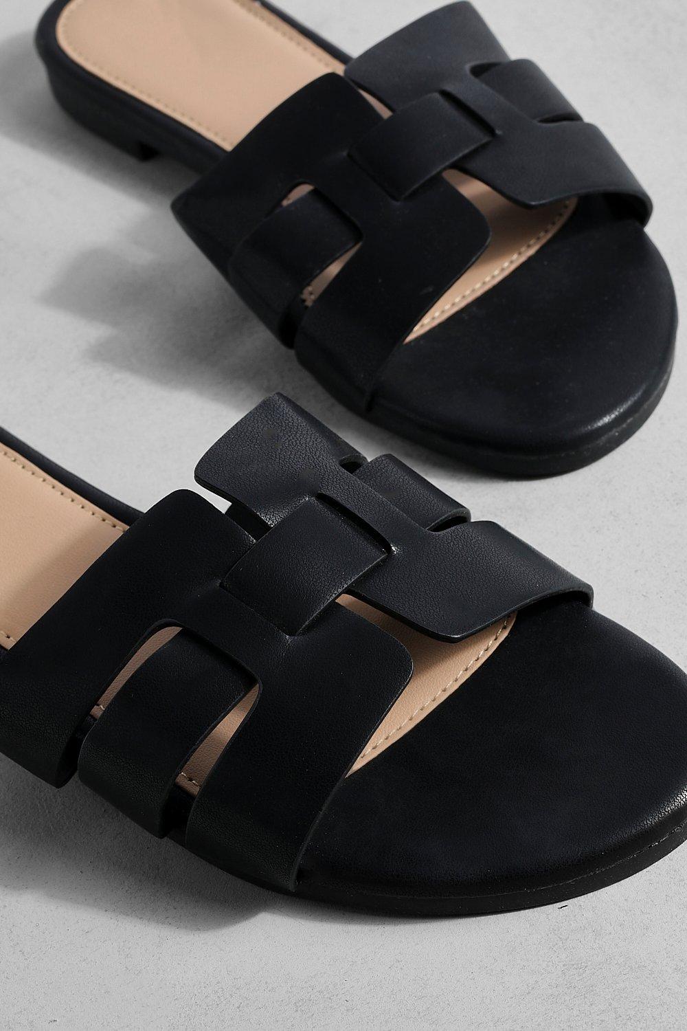 Black cut out sales sandals