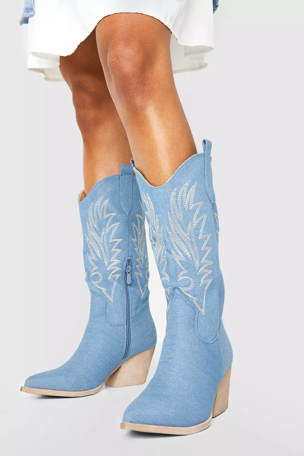 Light blue shop cowgirl boots