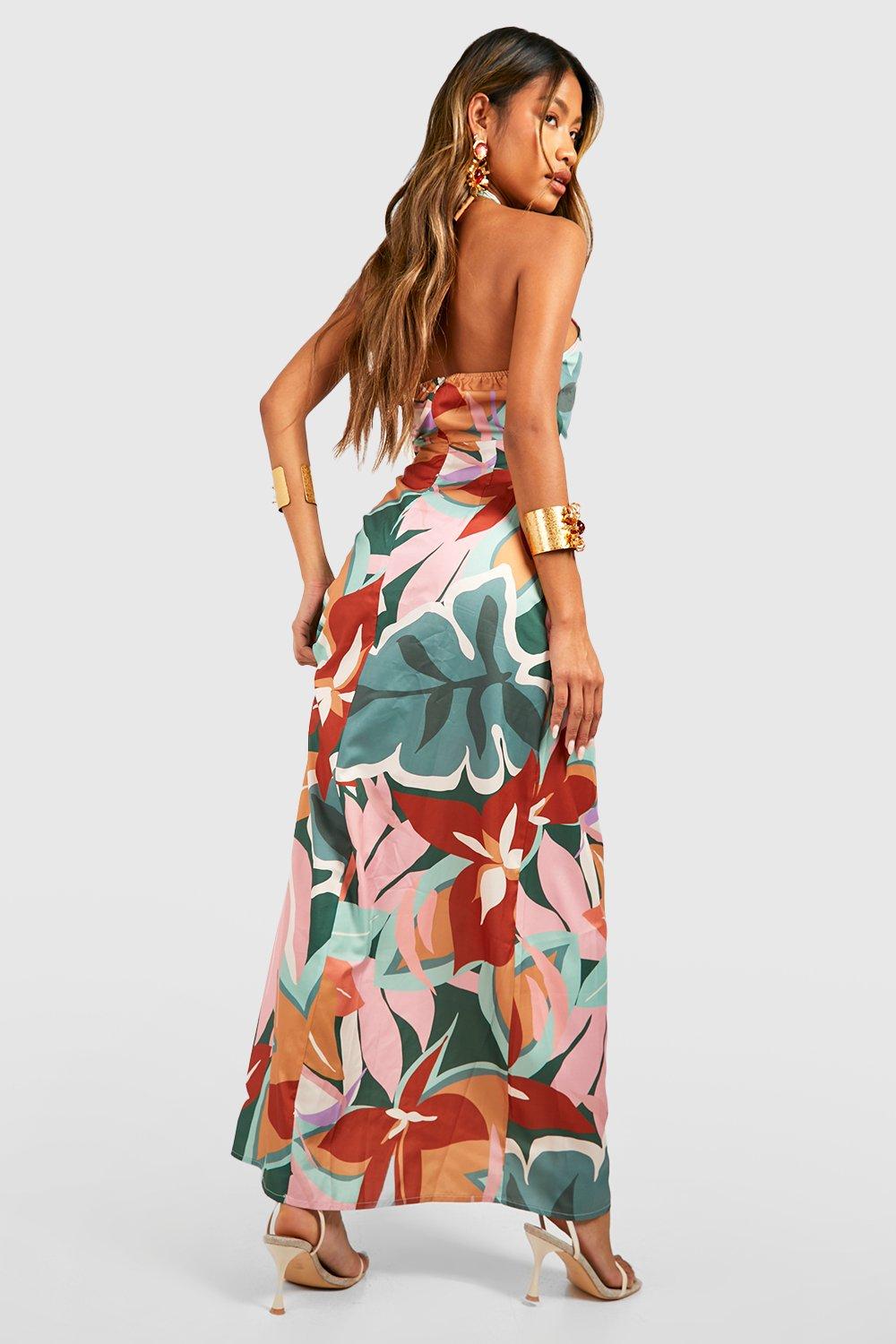 Women's hawaiian print hot sale dresses