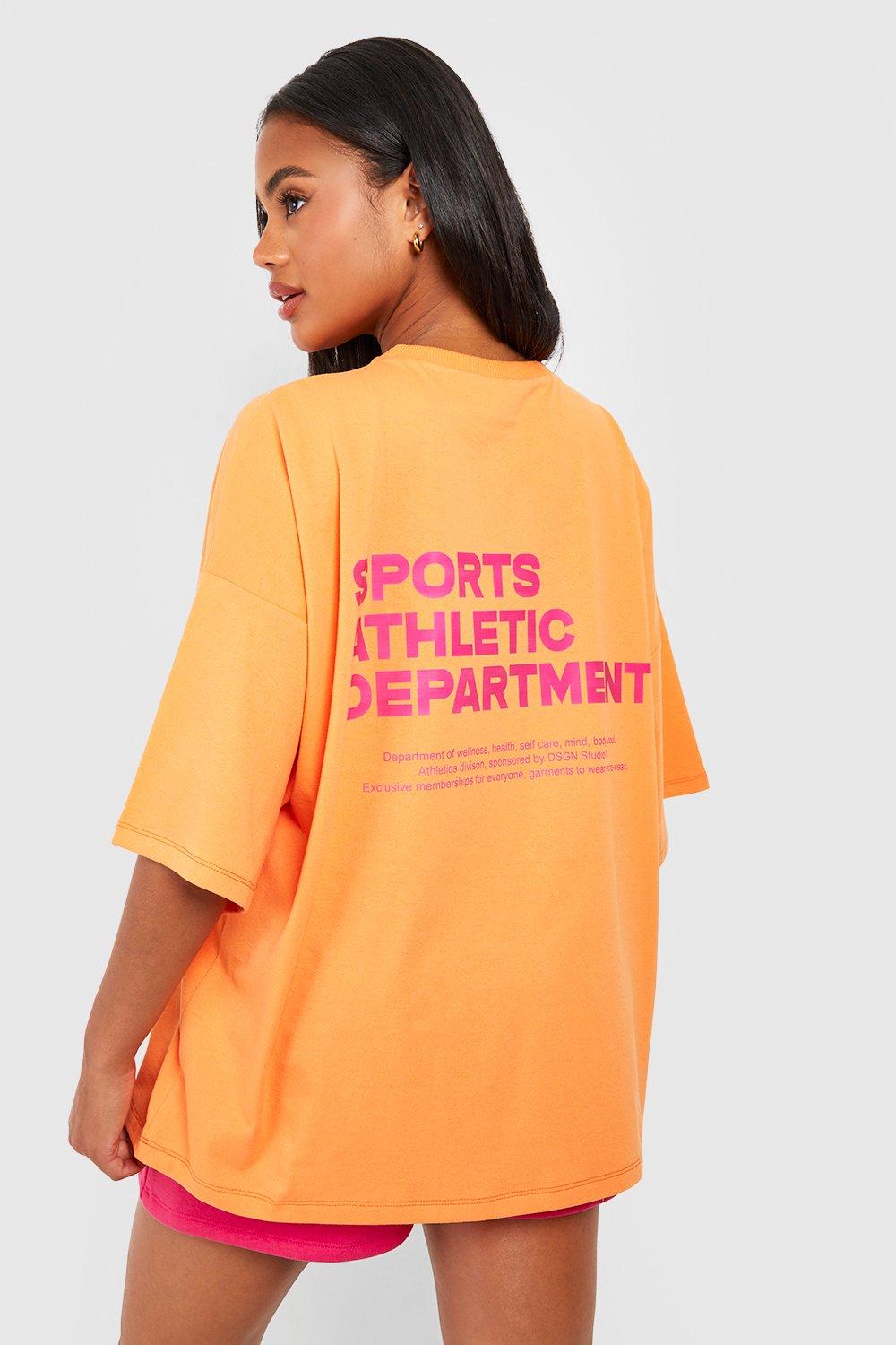 Sports Athletic Slogan Oversized T Shirt