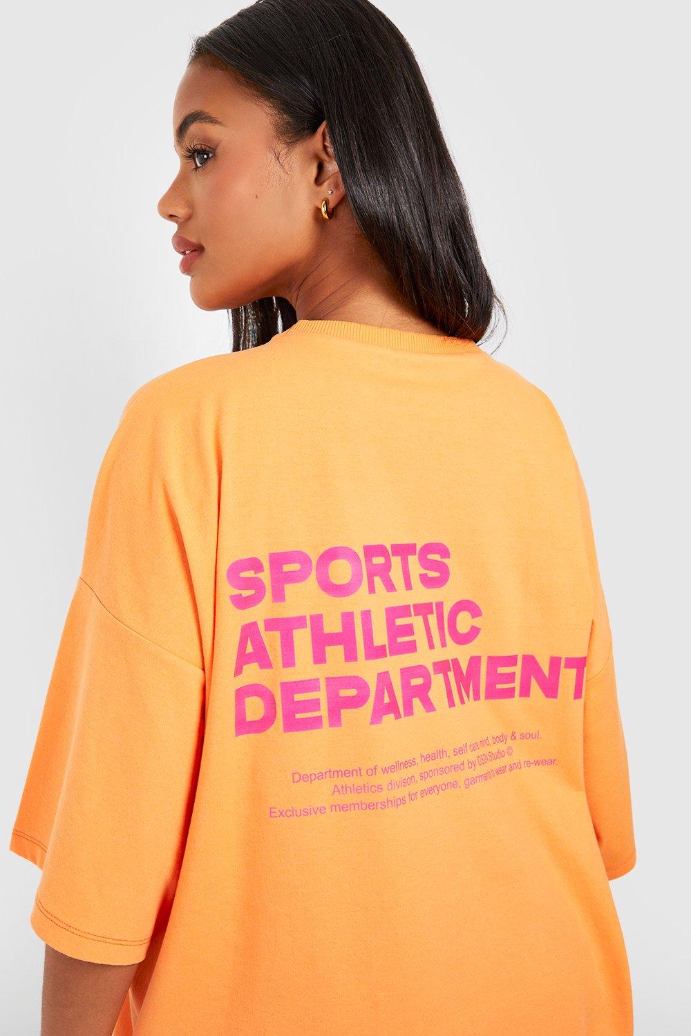 Women's Sports Athletic Slogan Back Print Oversized T-shirt