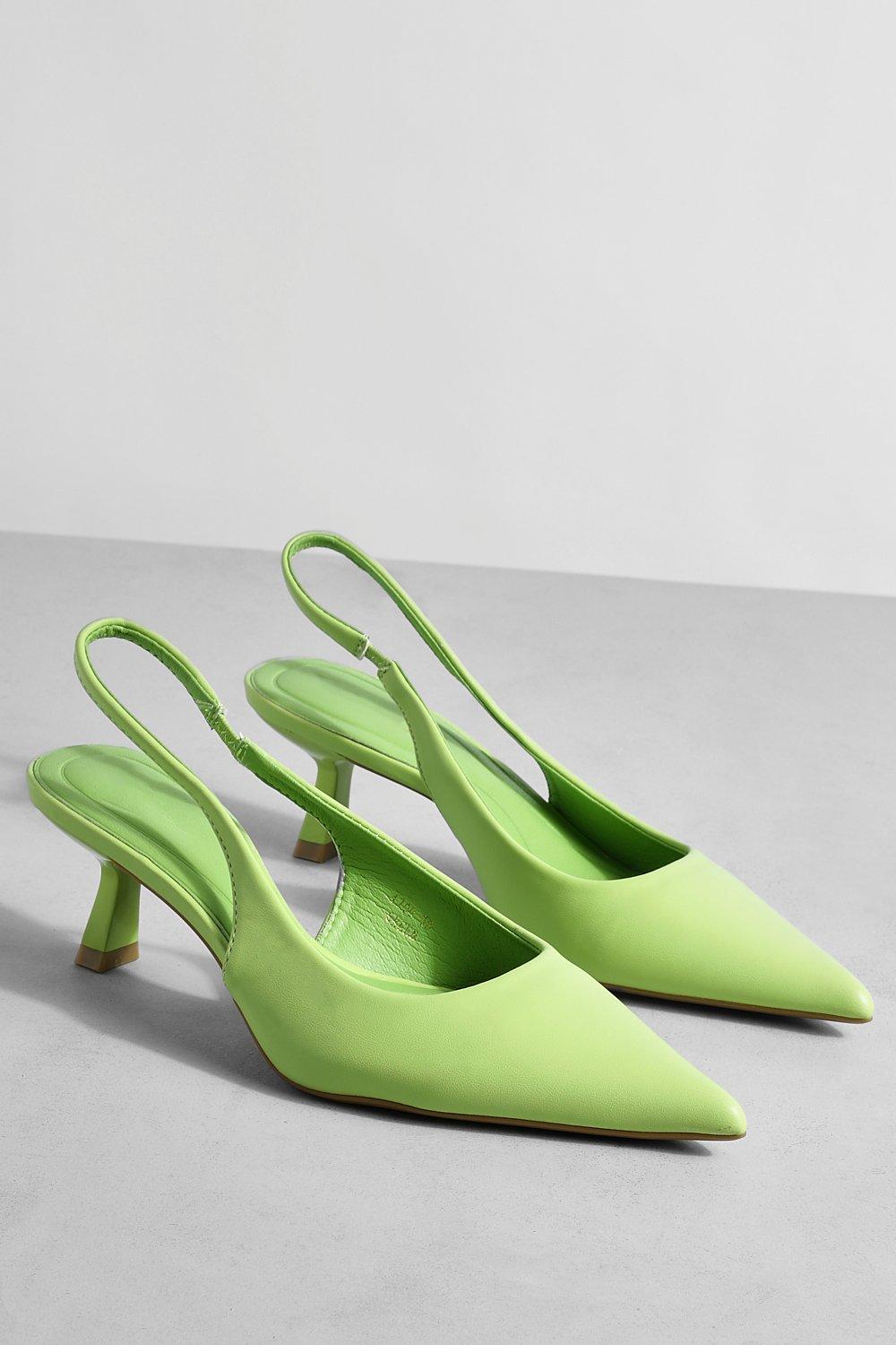 Lime green shop low heel shoes