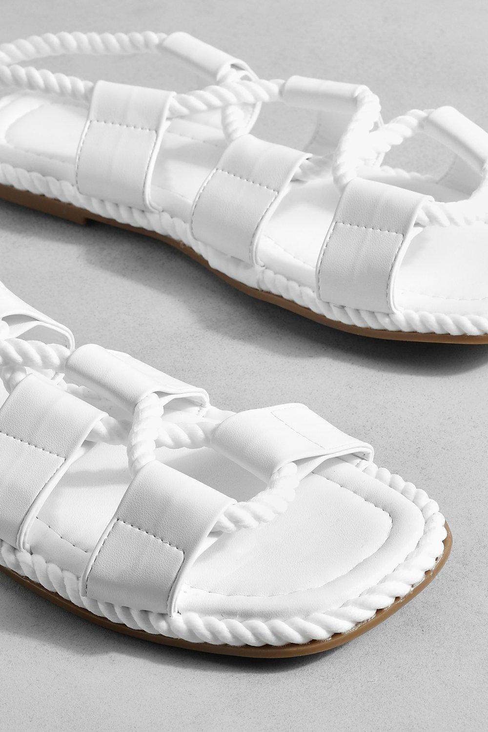 Boohoo white online sandals