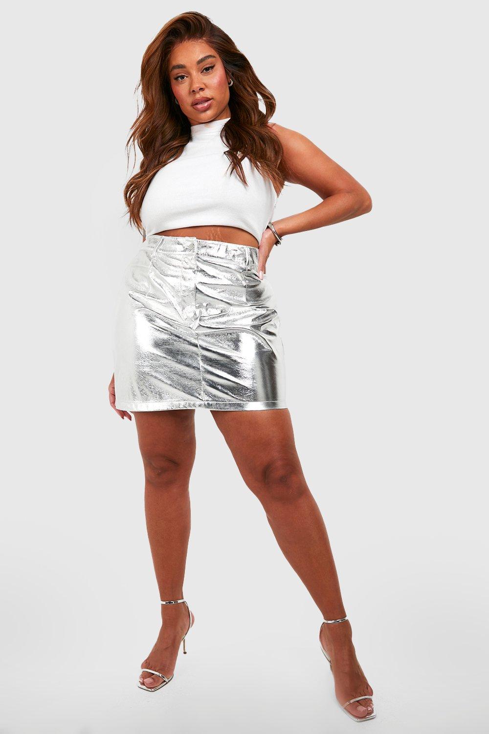 Metallic skirt 2024 with belt