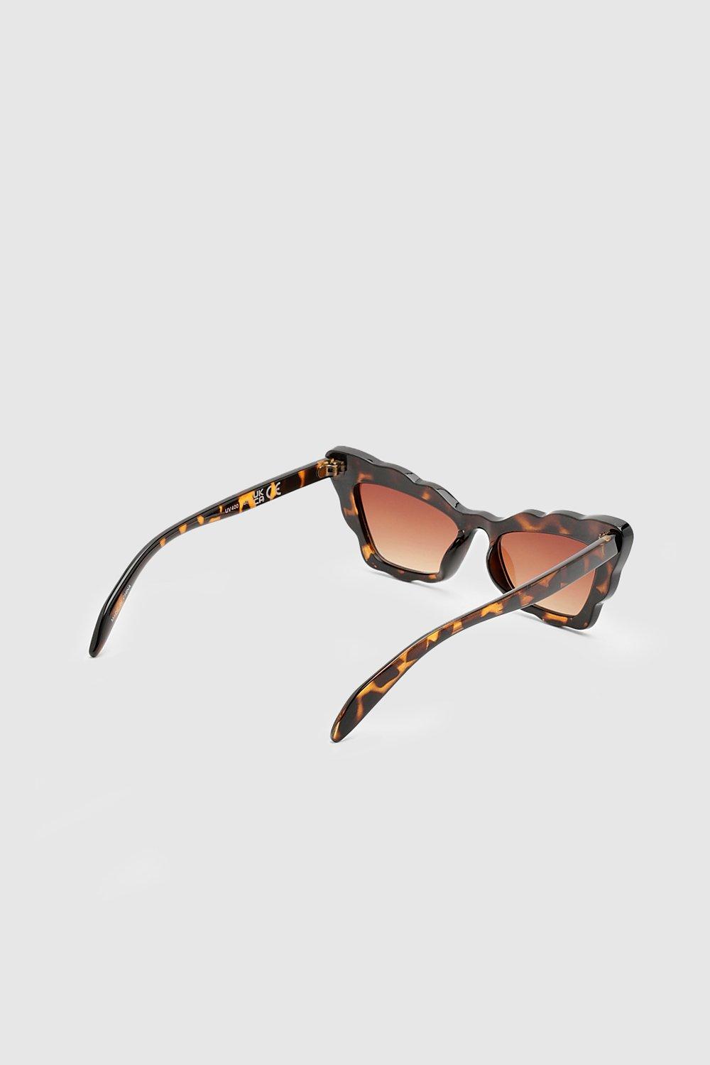 Scalloped Edge Cat Eye Sunglasses