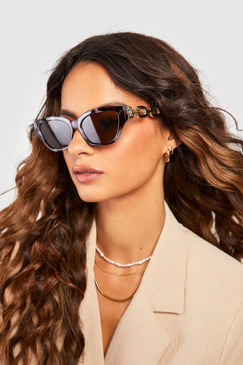 Chain Side Cat Eye Sunglasses