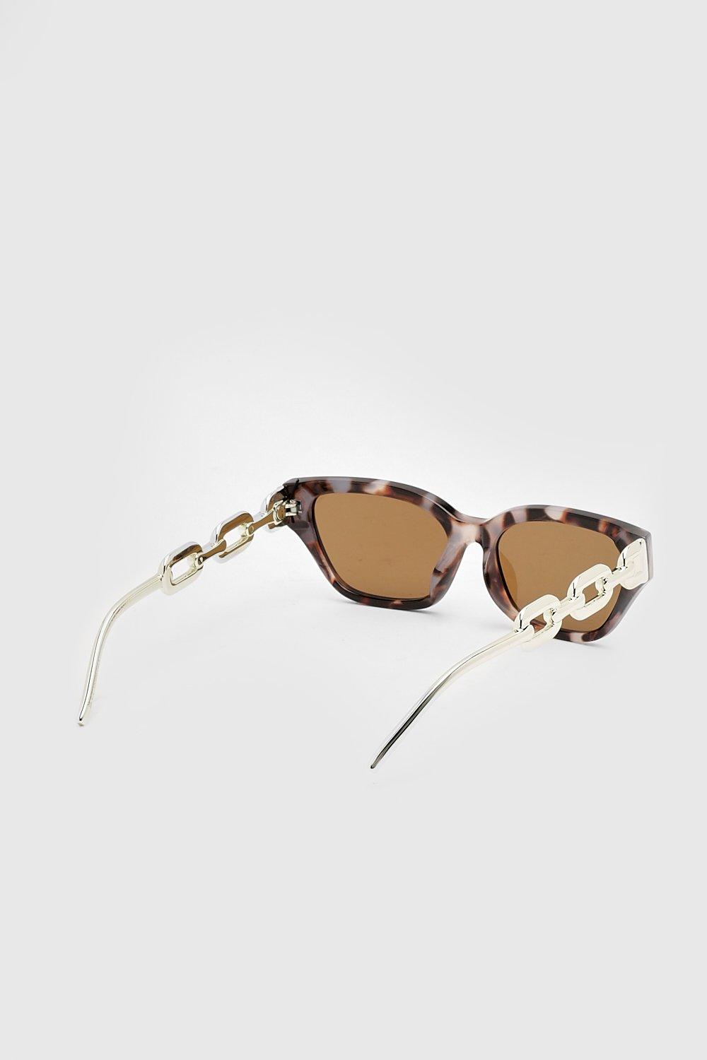 Sunglasses with store chain sides