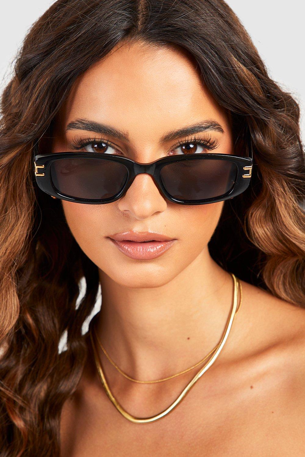 Gold on sale trim sunglasses