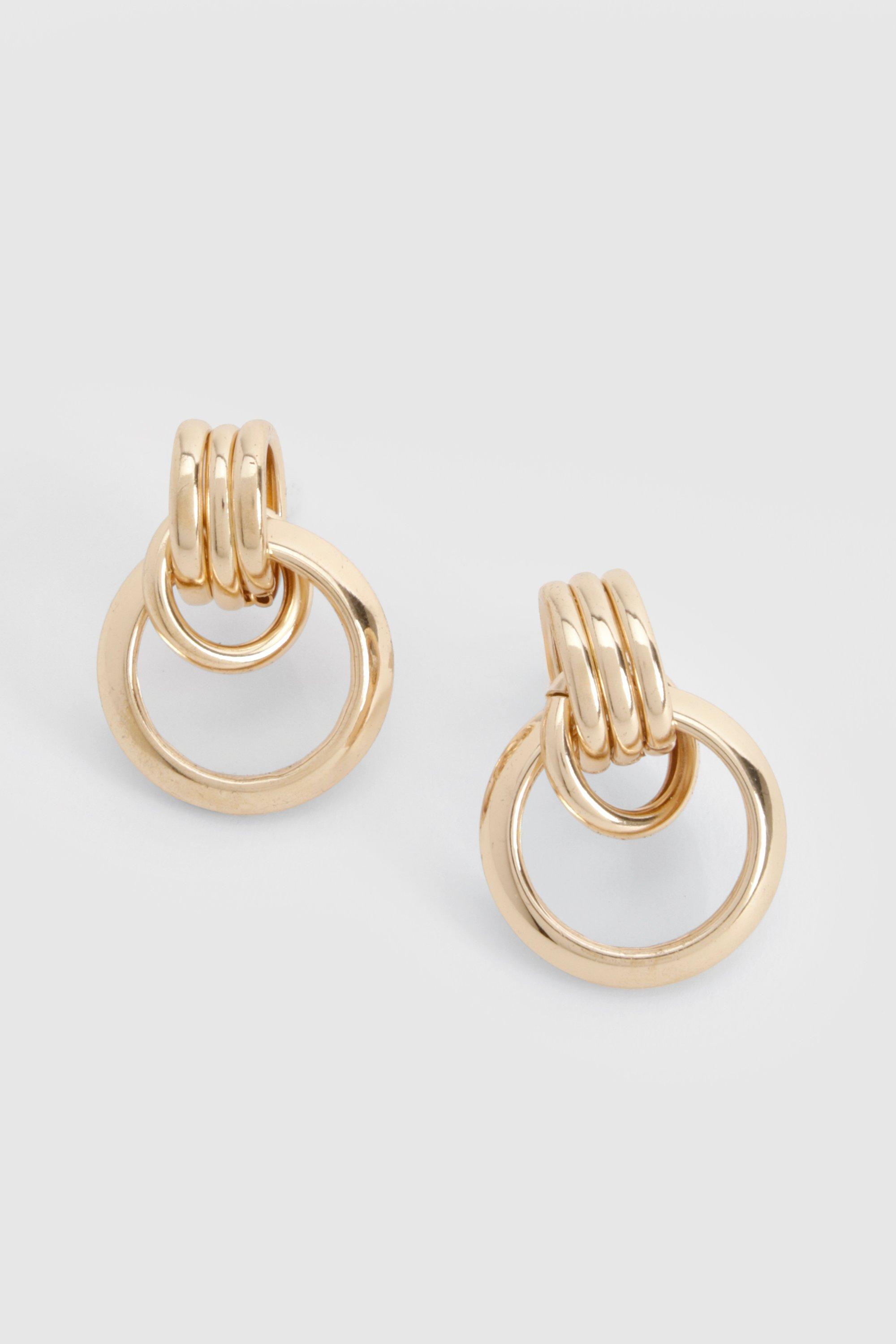 Gold twist store stud earrings