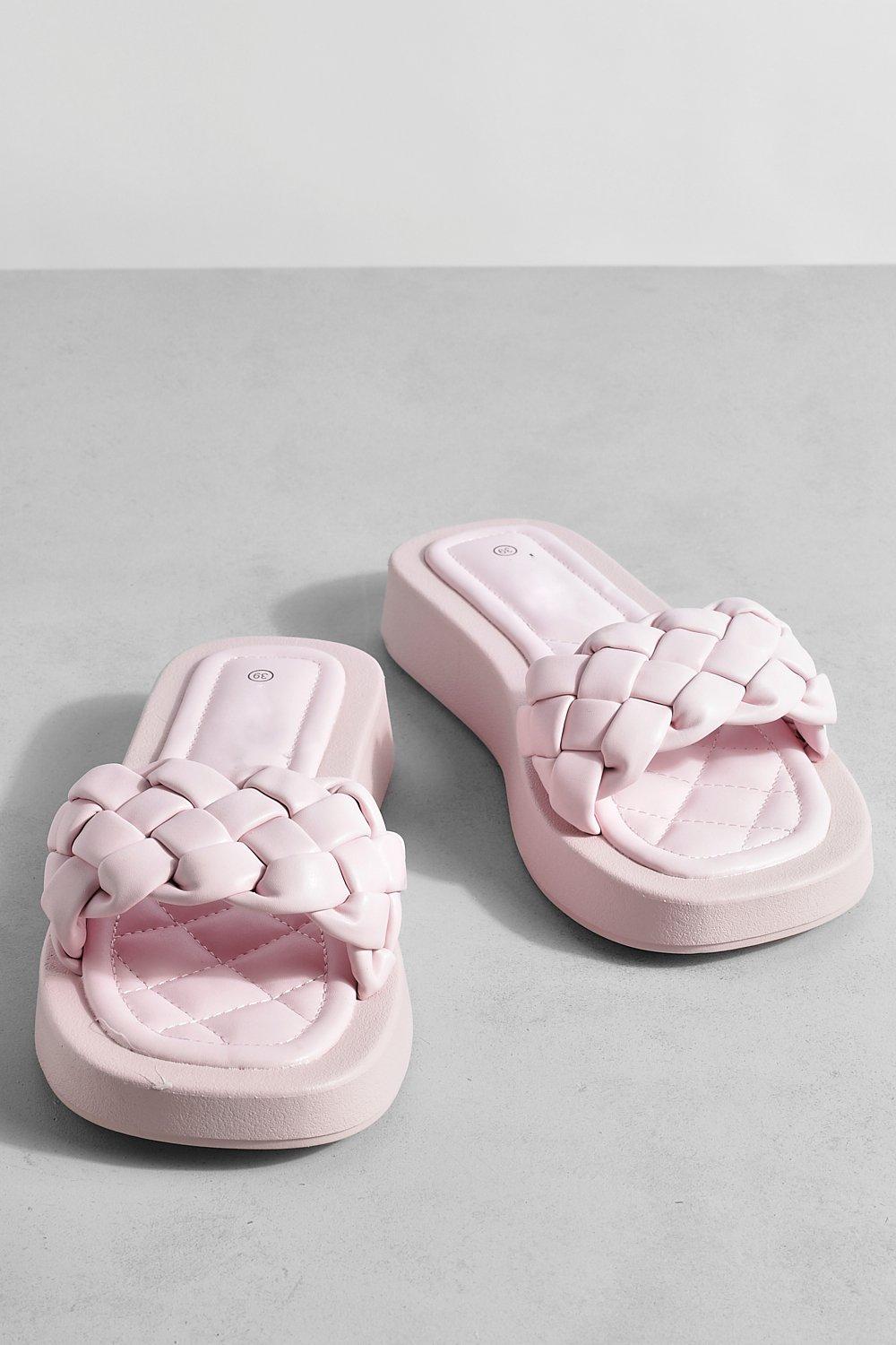 Pink chunky outlet sandals