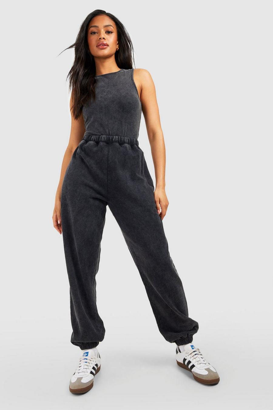 Charcoal Washed High Waisted Jogger image number 1