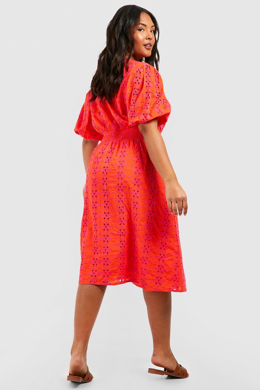 Broderie store wrap dress