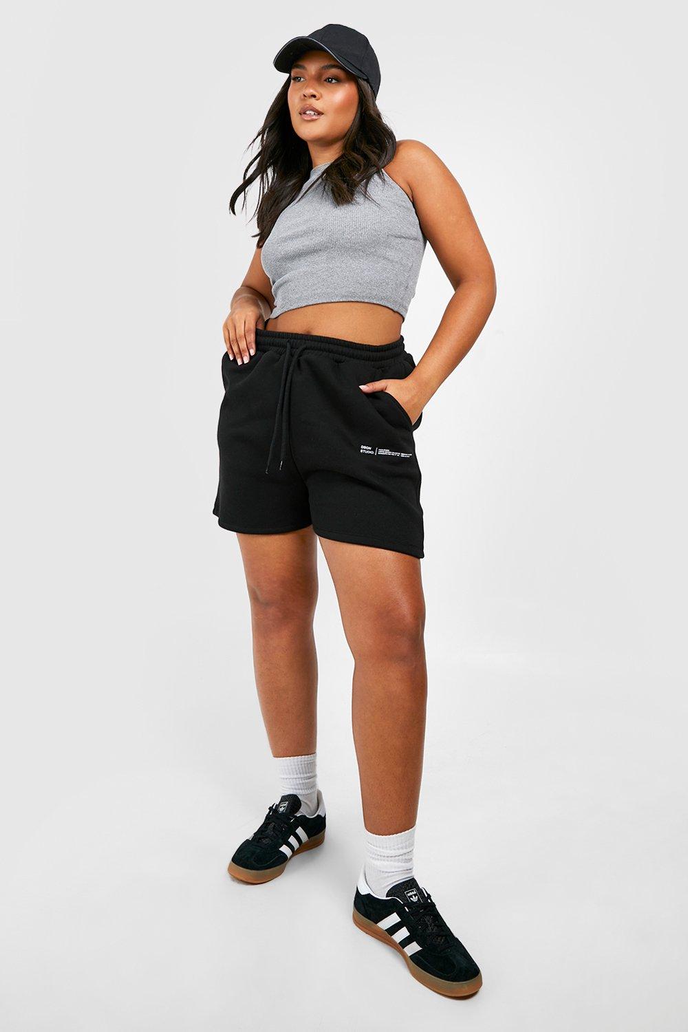 Black jogger best sale shorts womens