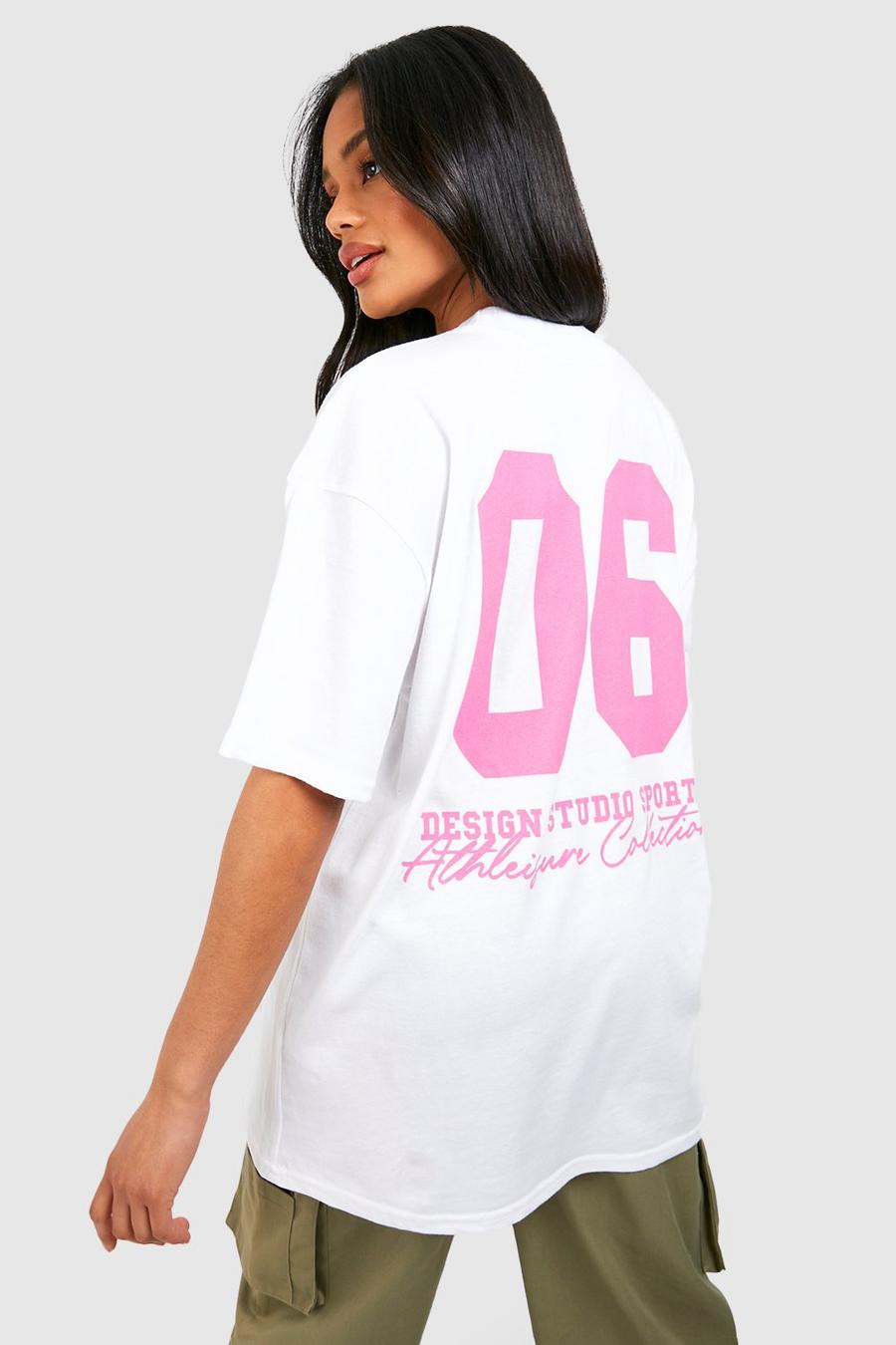 White Dsgn Studio Sports Slogan Oversized T-shirt image number 1